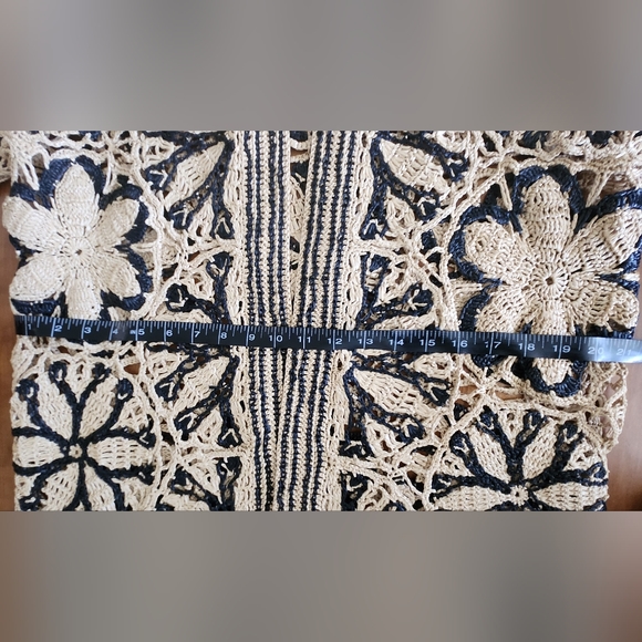 Oscar de la Renta 2020 Open Front Raffia Cardigan - Picture 12 of 13